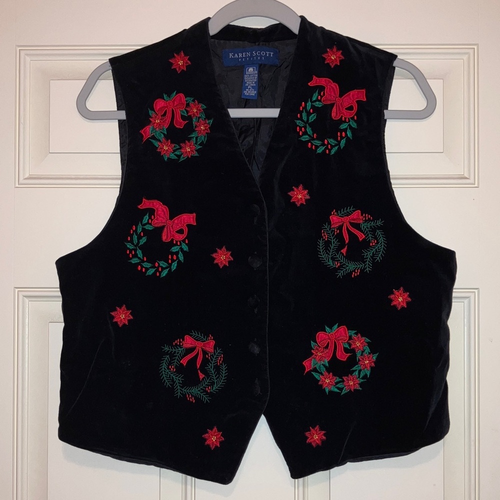 Embroidered Christmas Vest